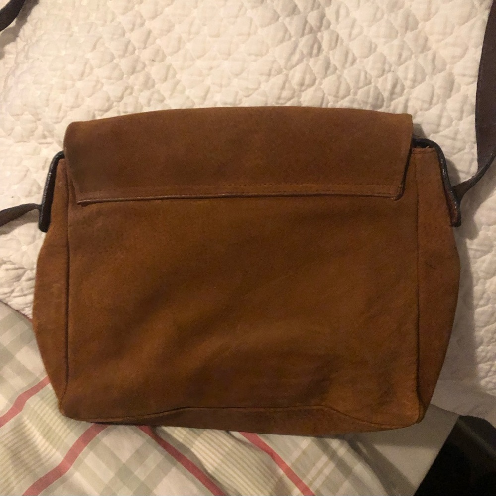 Limited Genuine Leather Saddle Crossbody Bag Brown - Picture 2 of 13